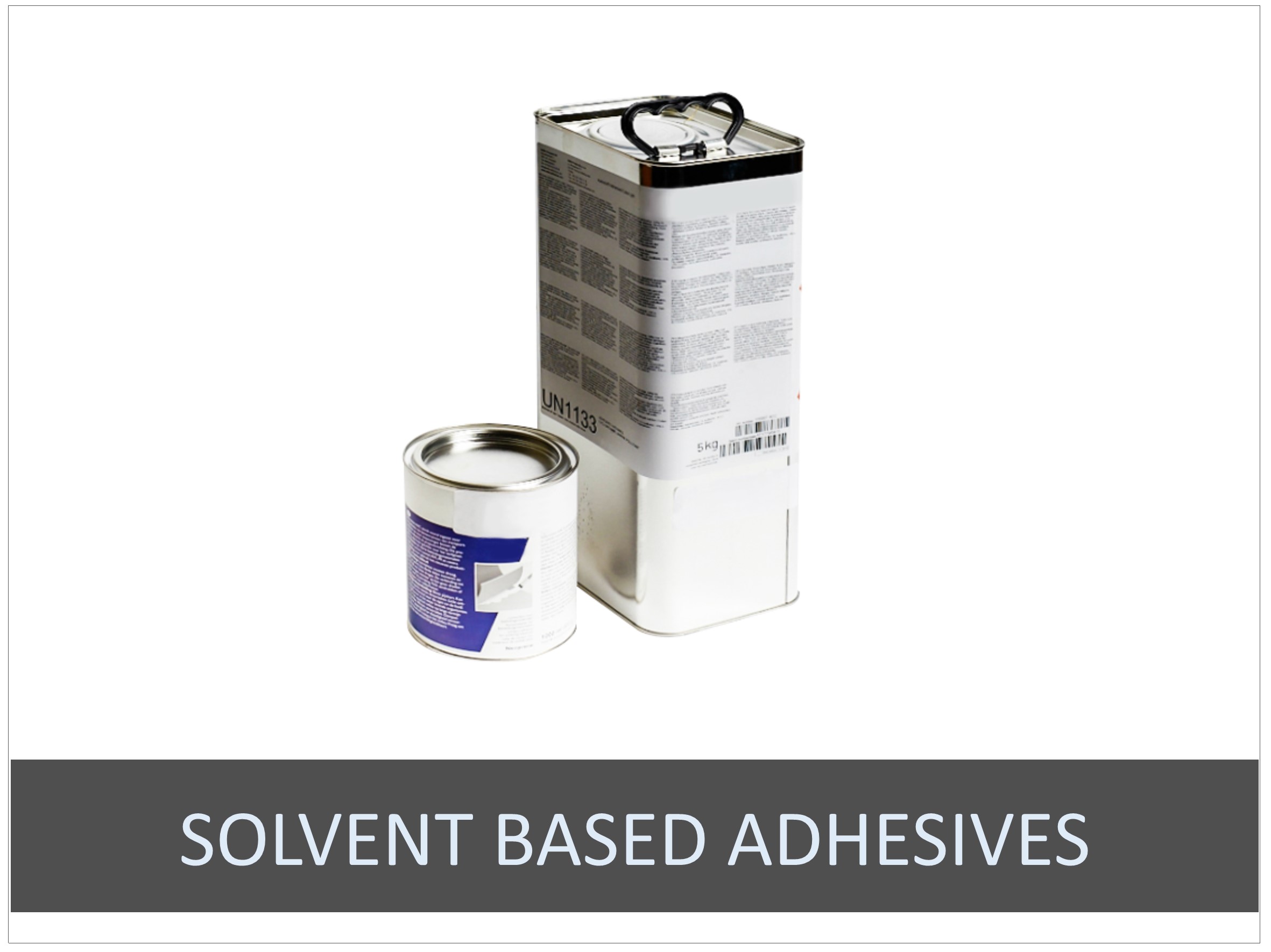 Solvent based adhesives