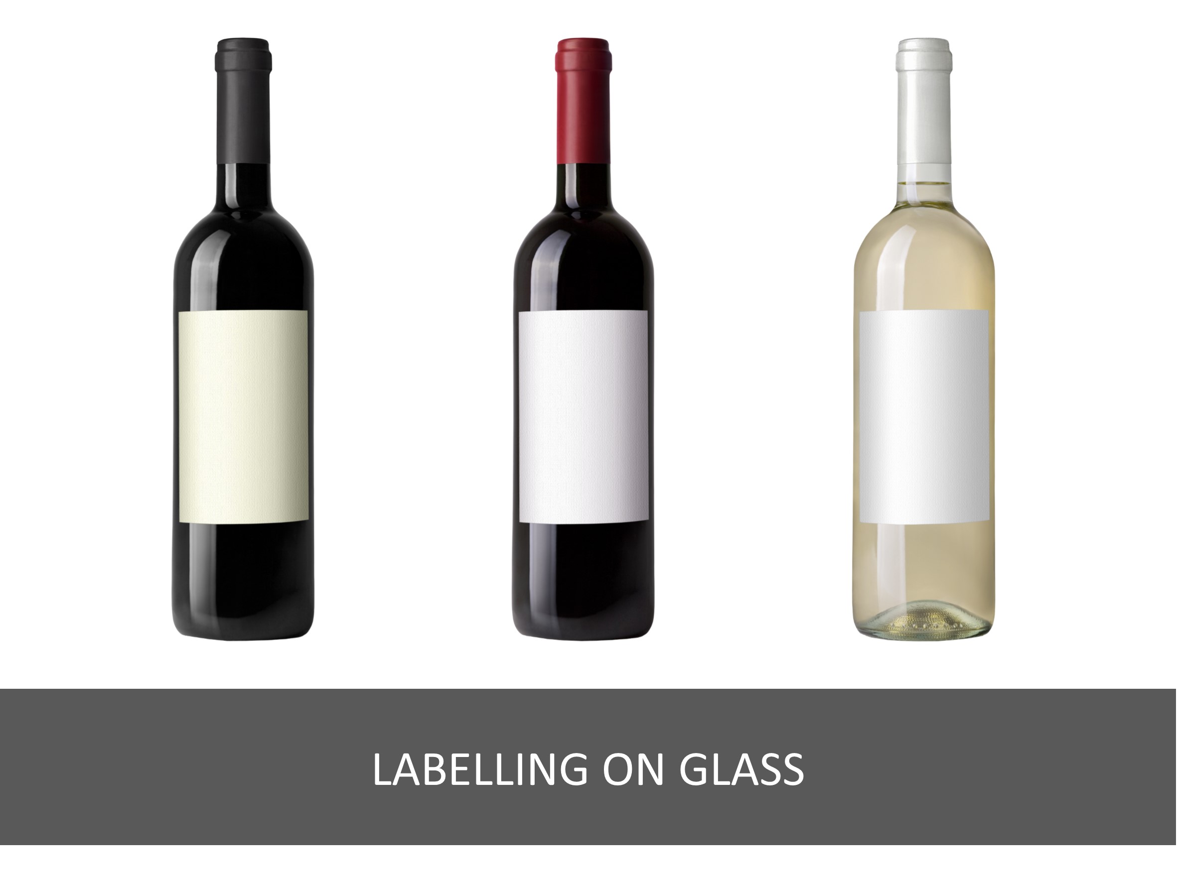labelling on glass bottles